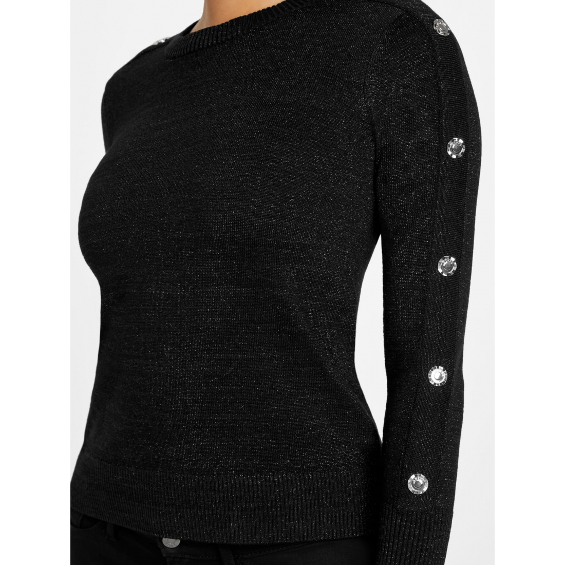 'Rachel Button Long-Sleeve Sweater' pour Femmes