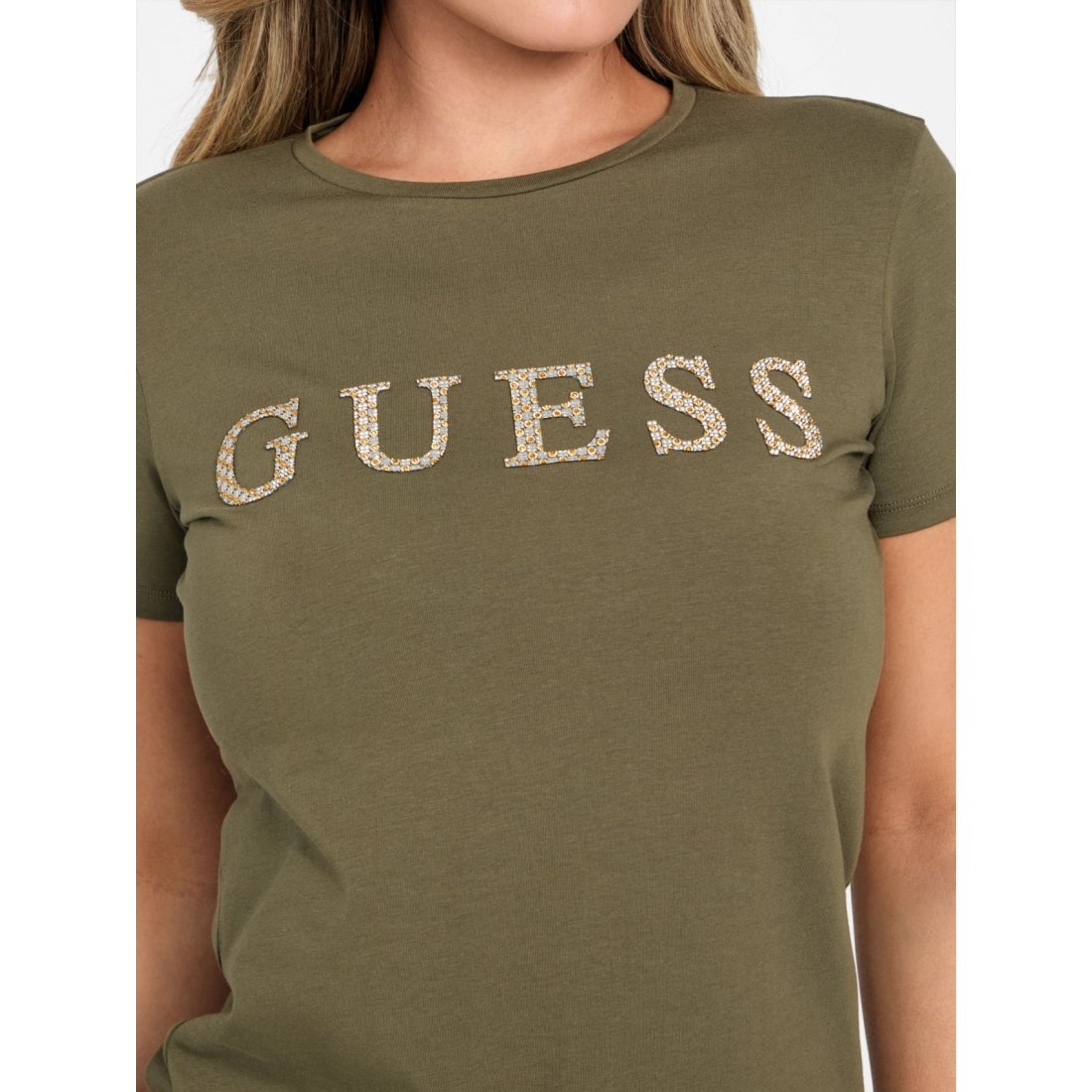 'Peppa Rhinestone Logo Tee' pour Femmes