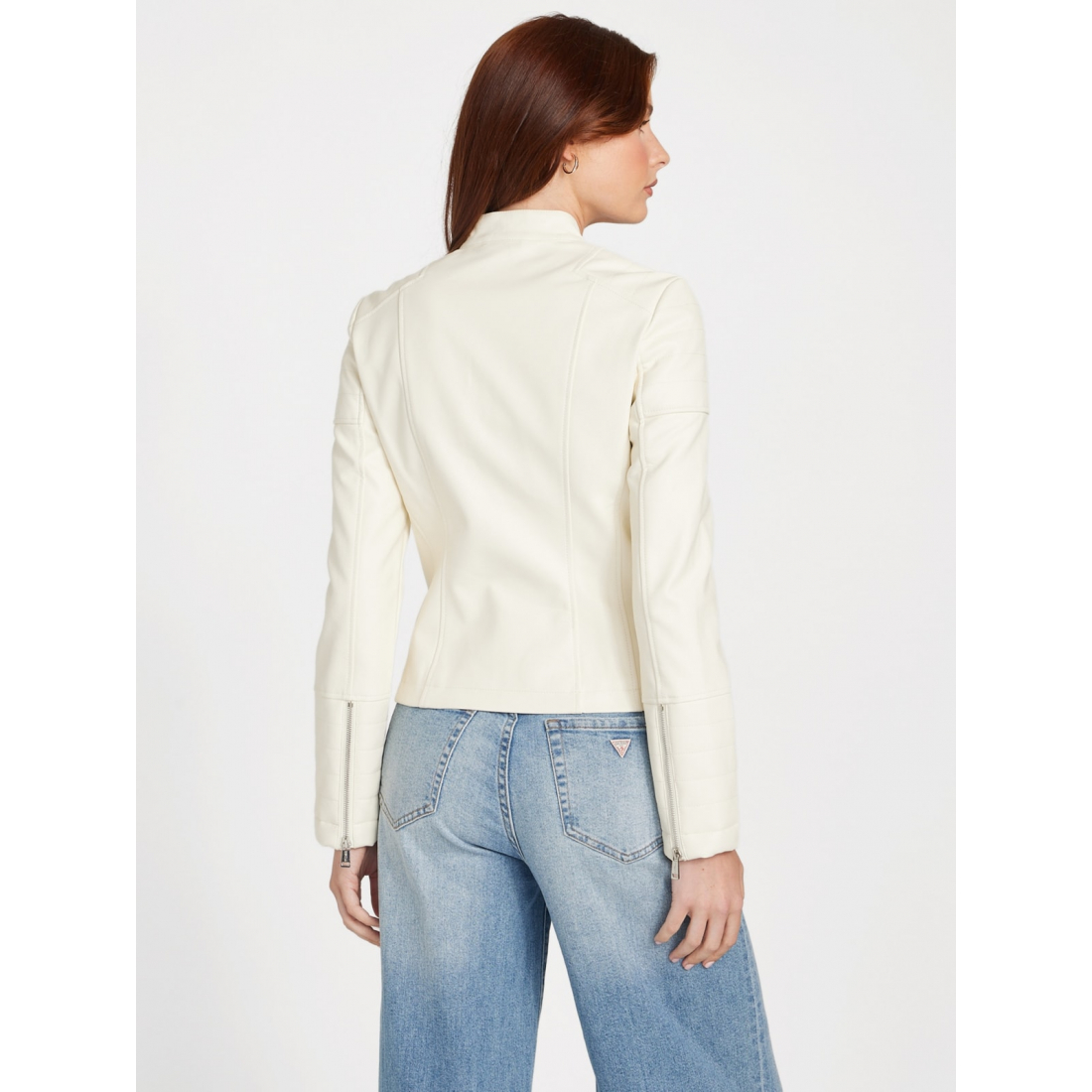 'Danelle Faux-Leather Moto Jacket' pour Femmes