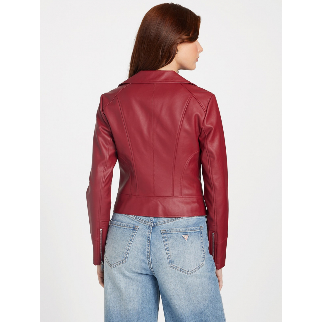 'Jacki Faux-Leather Jacket' pour Femmes