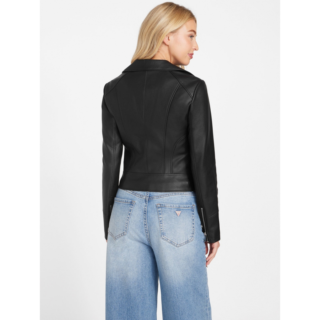 'Jacki Faux-Leather Jacket' pour Femmes
