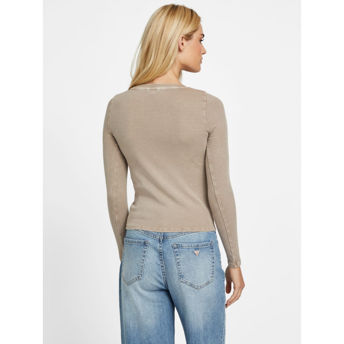 'Pepper Ribbed Logo Top' für Damen