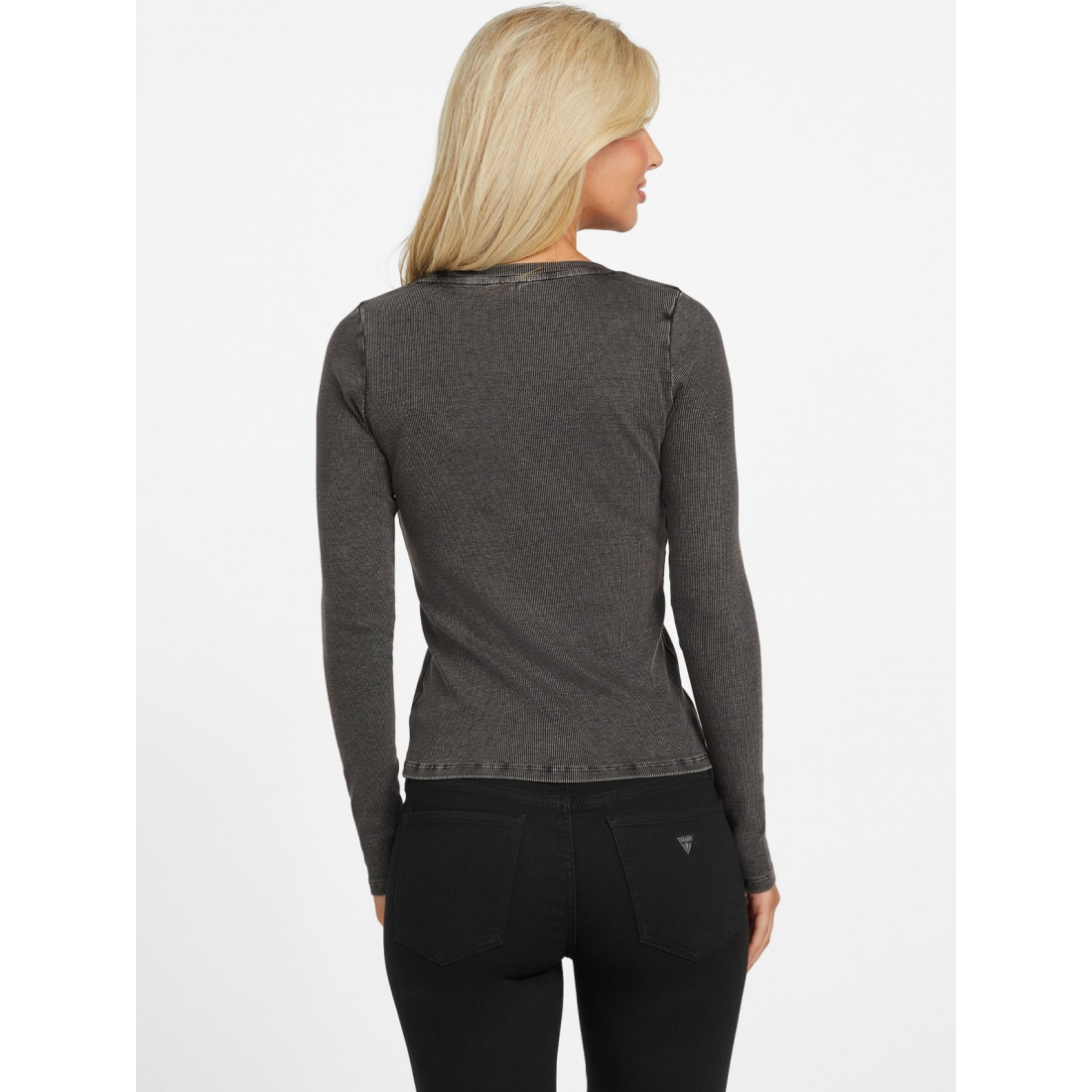 'Pepper Ribbed Logo Top' pour Femmes