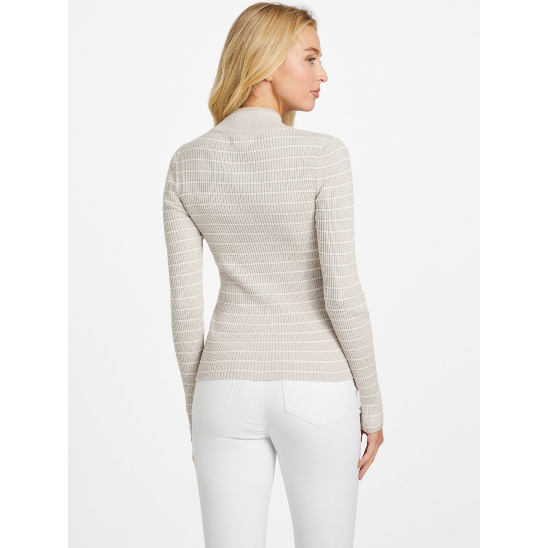 'Zinnia Striped Zip Sweater' pour Femmes