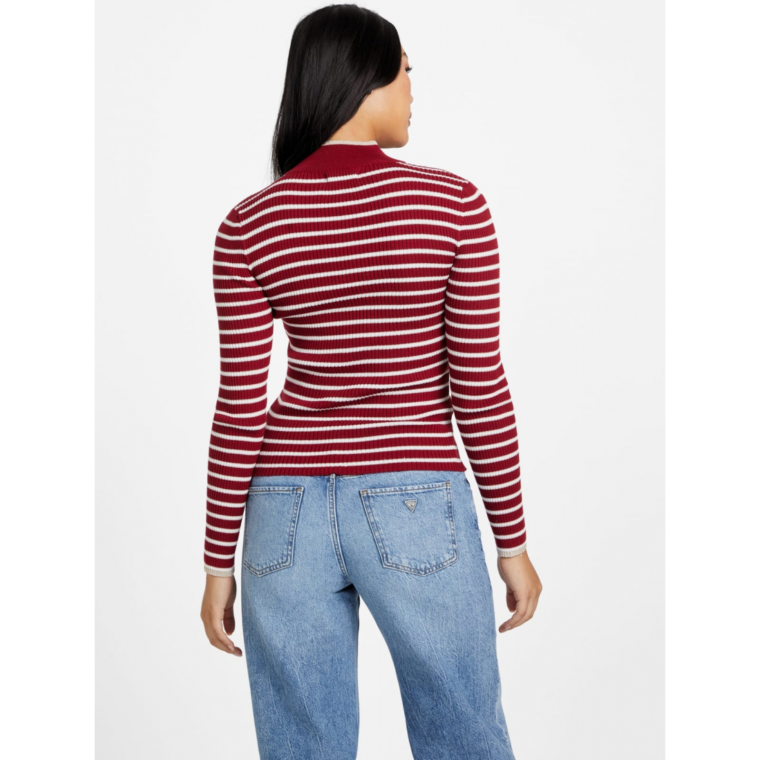 'Zinnia Striped Zip Sweater' pour Femmes