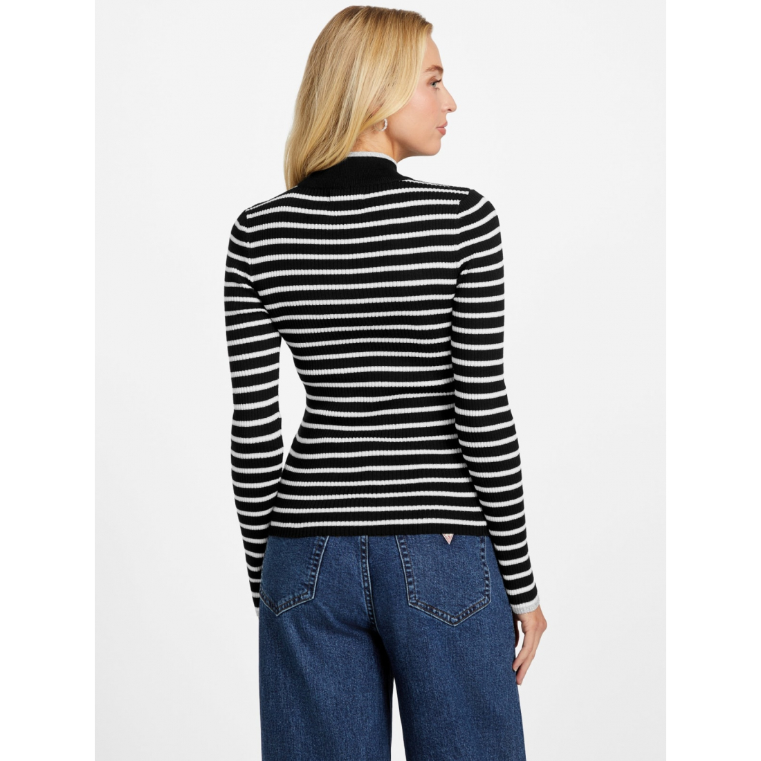 'Zinnia Striped Zip Sweater' pour Femmes
