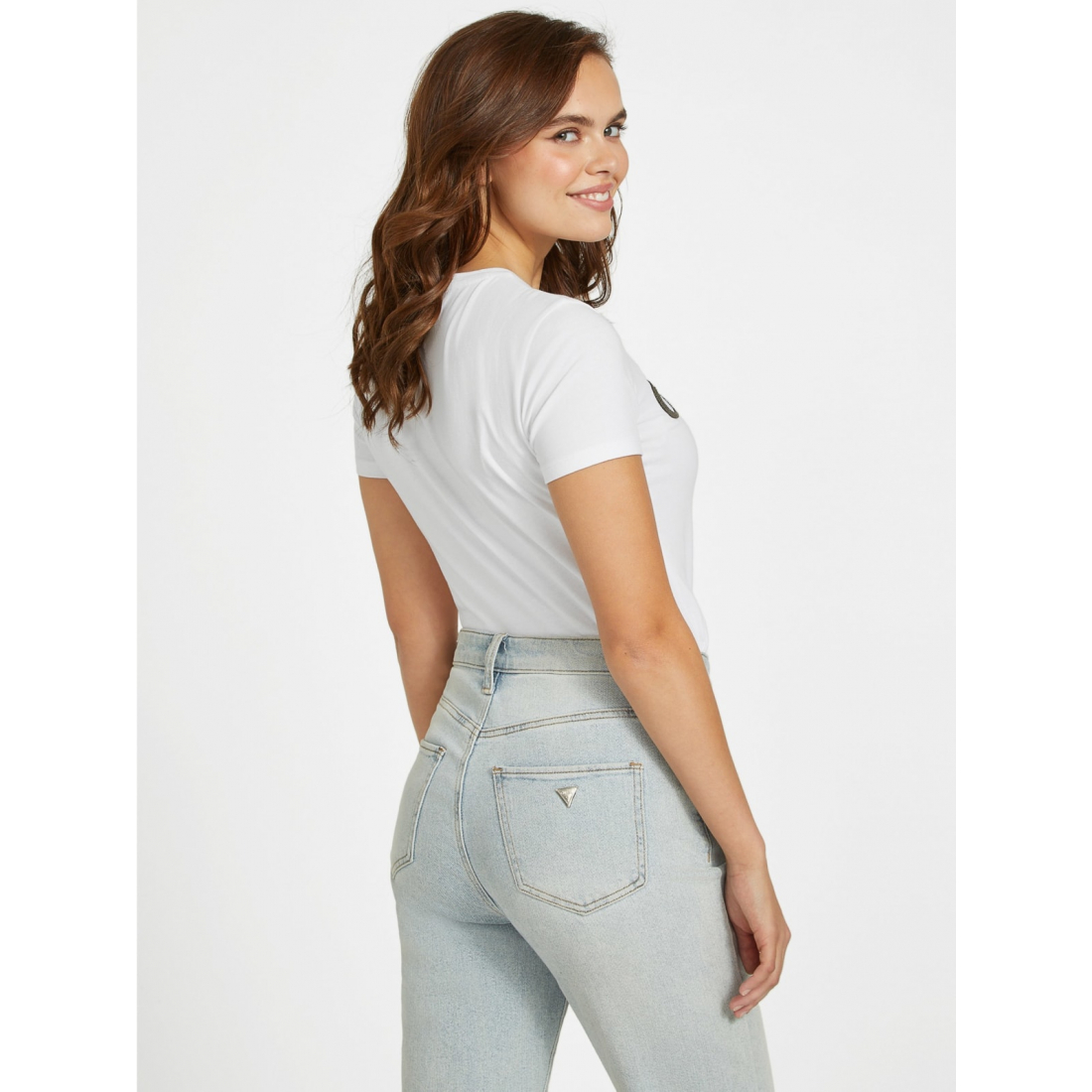 'Pepper Metallic Logo Tee' pour Femmes