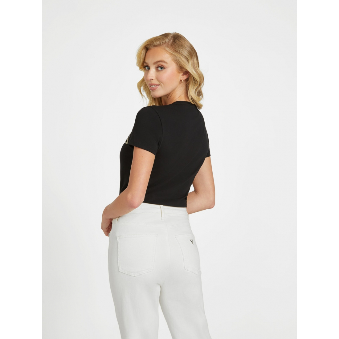 'Pepper Metallic Logo Tee' pour Femmes