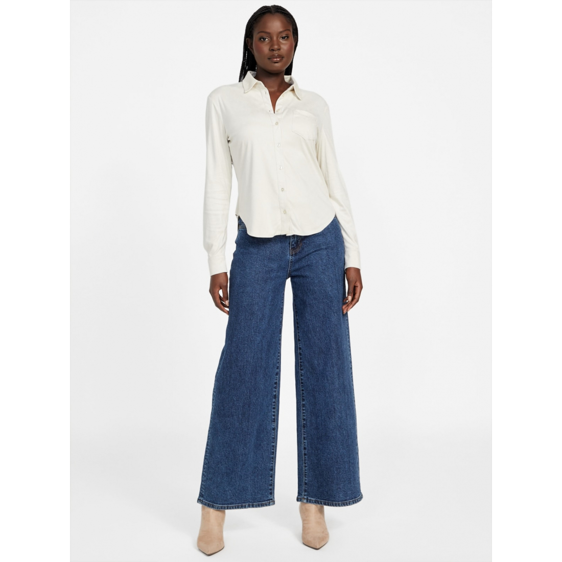 'Lerika Faux-Suede Shirt' pour Femmes