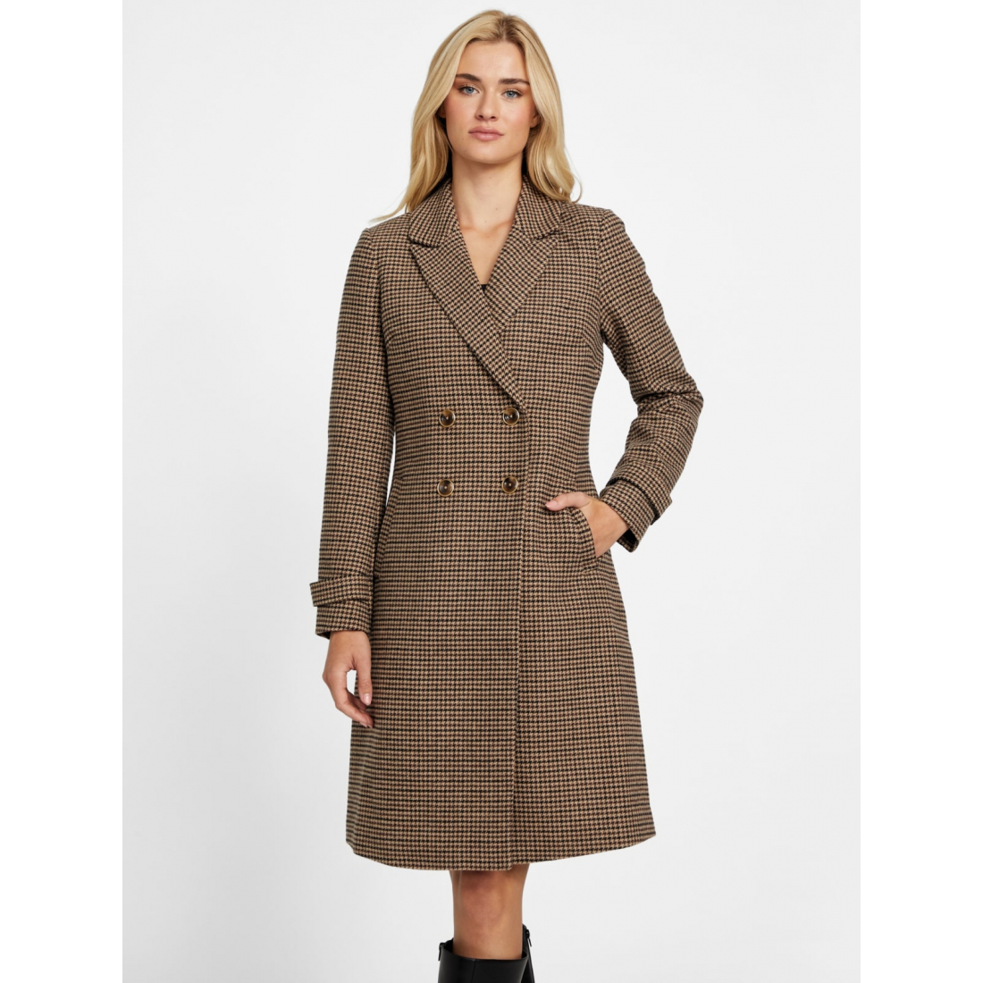 'Ardo Houndstooth Trench Coat' pour Femmes