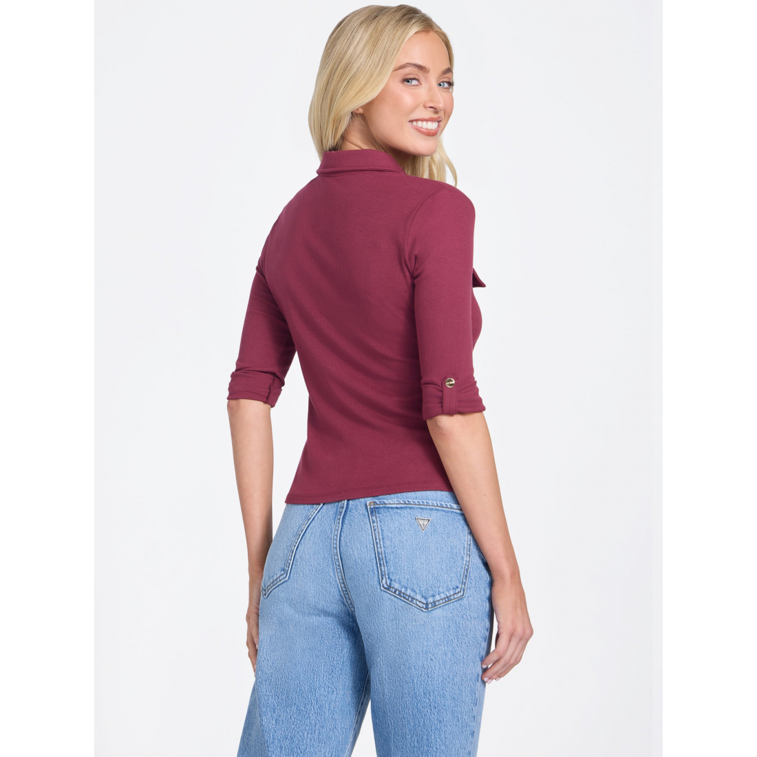 'Barcelona Long-Sleeve Polo Top' für Damen