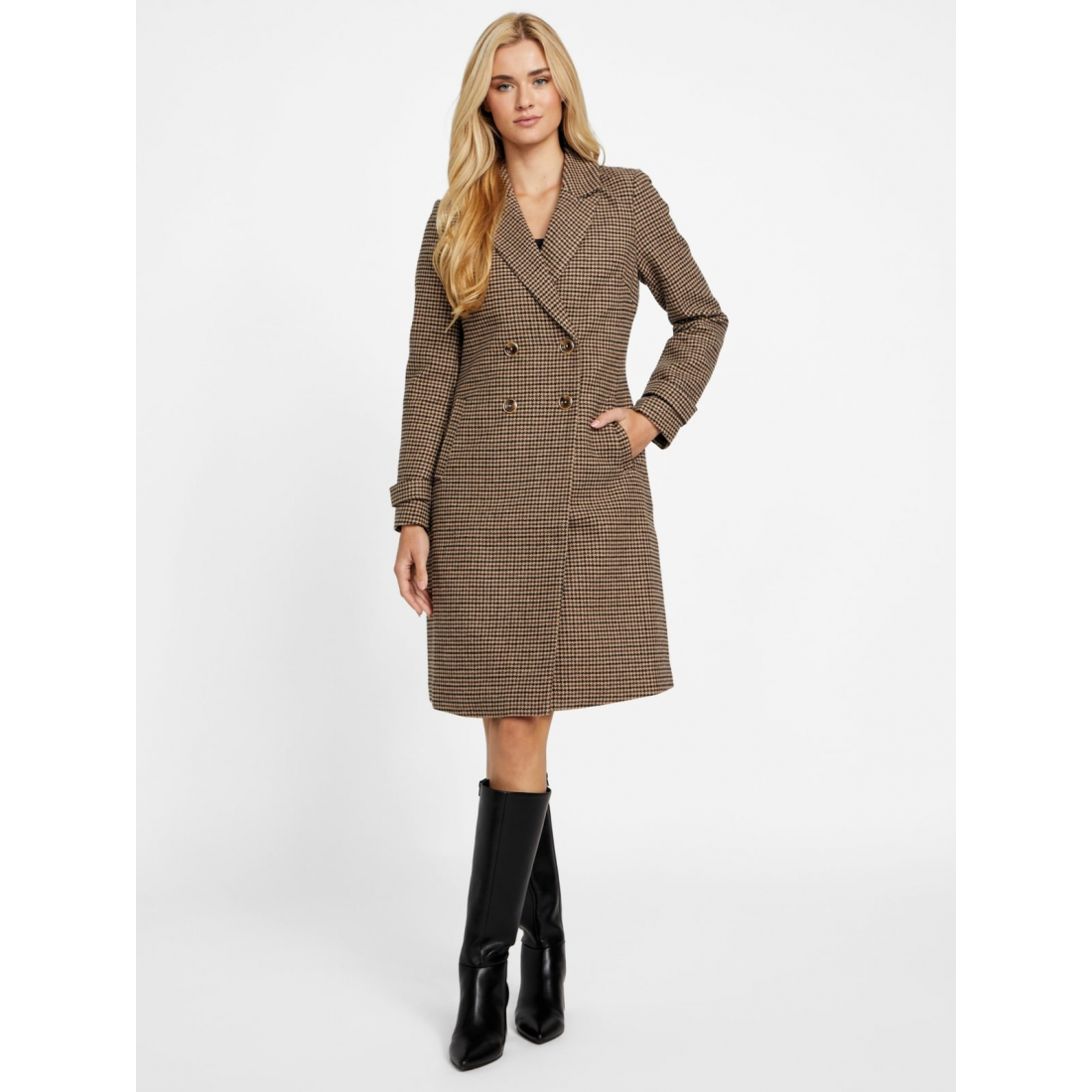 'Ardo Houndstooth Trench Coat' pour Femmes