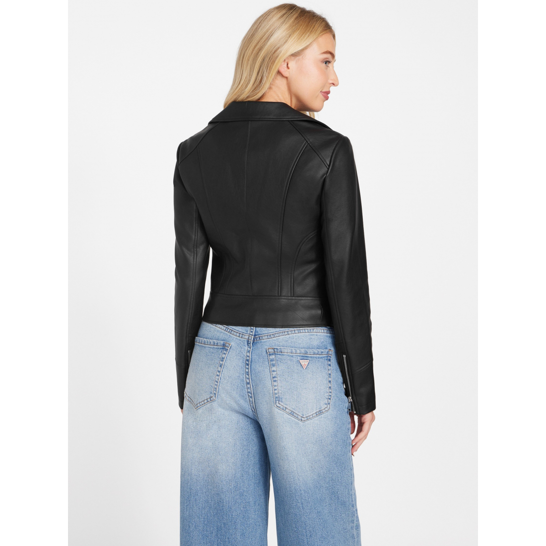 'Jacki Faux-Leather Jacket' pour Femmes