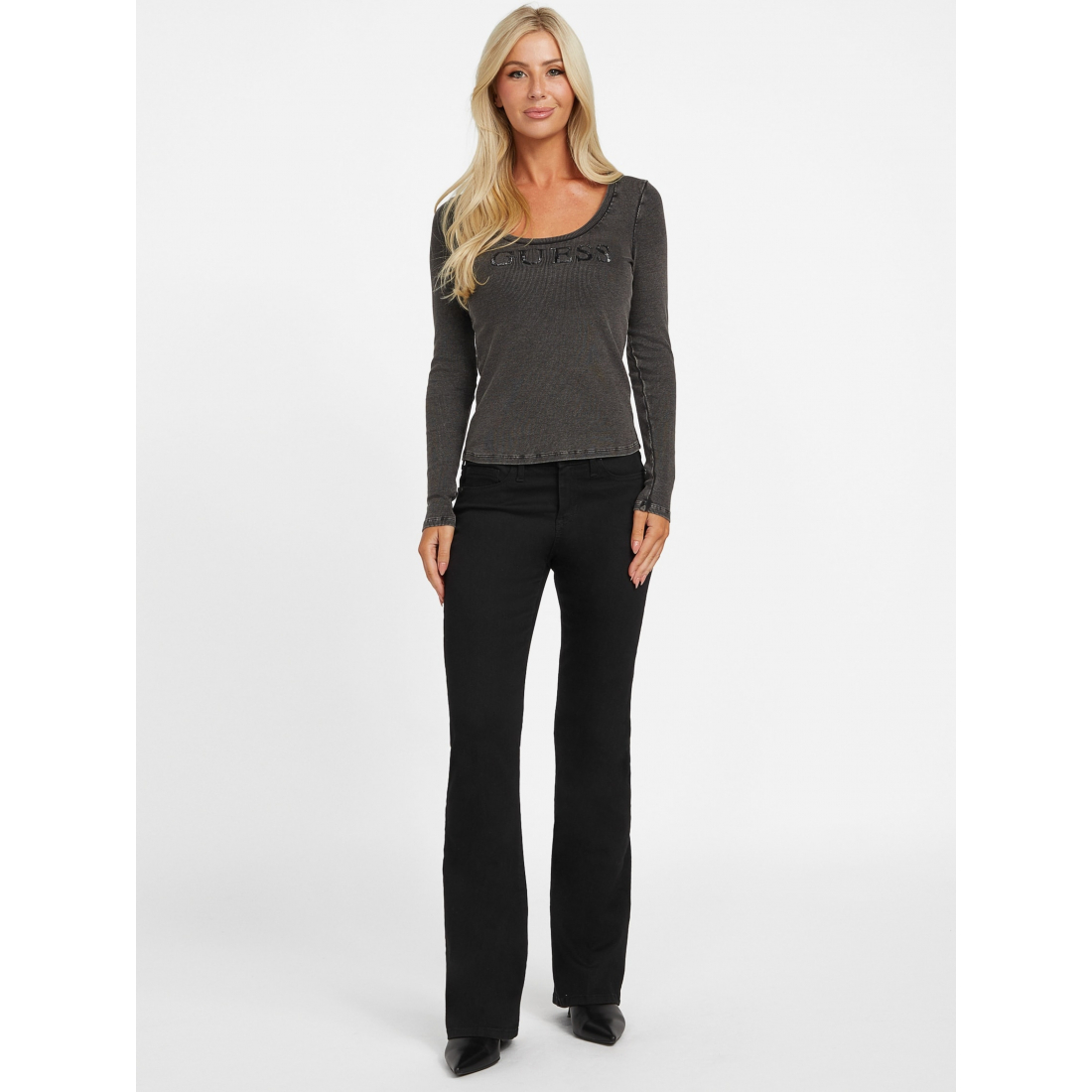 'Pepper Ribbed Logo Top' pour Femmes