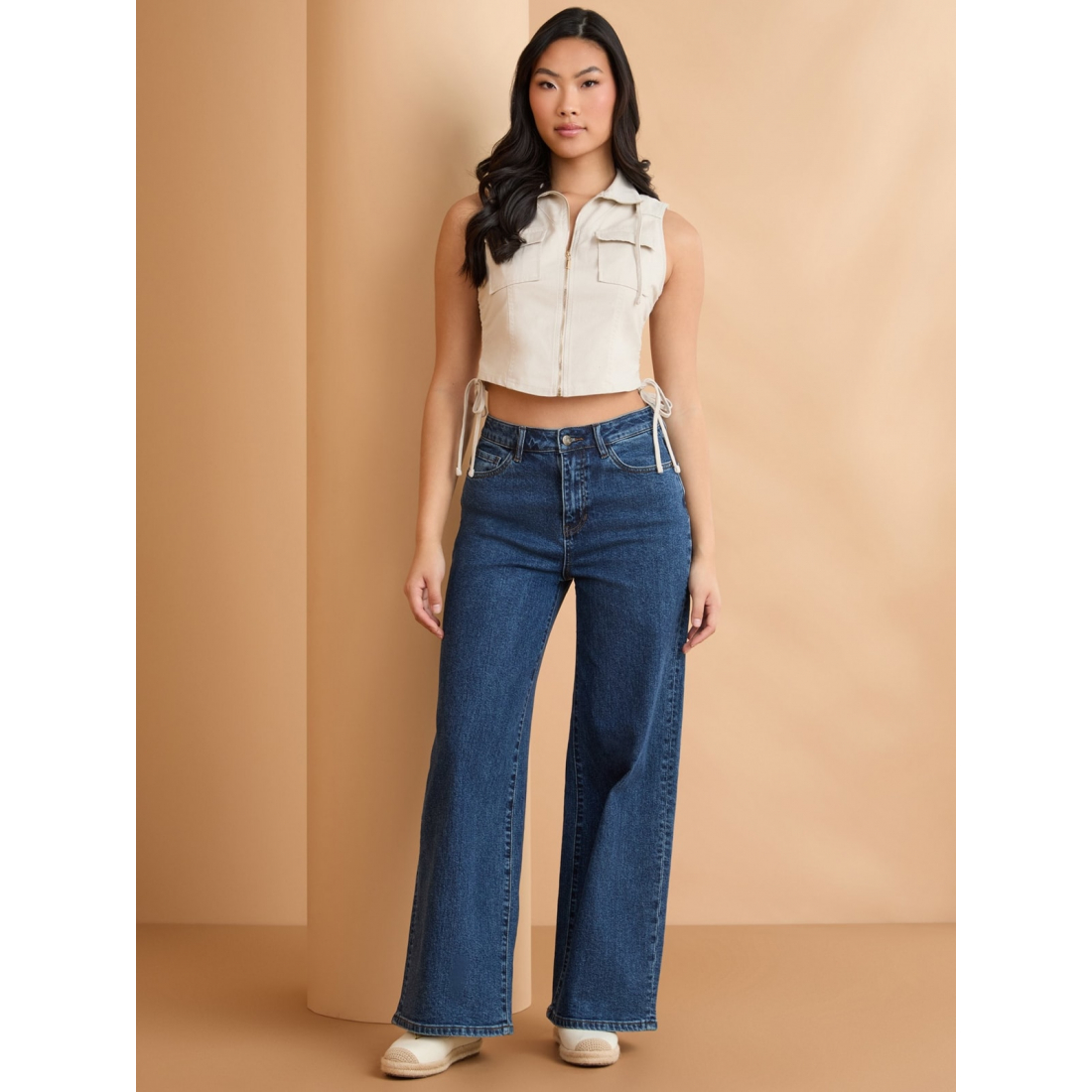 'Lisbeth Wide Leg Denim Pants' für Damen