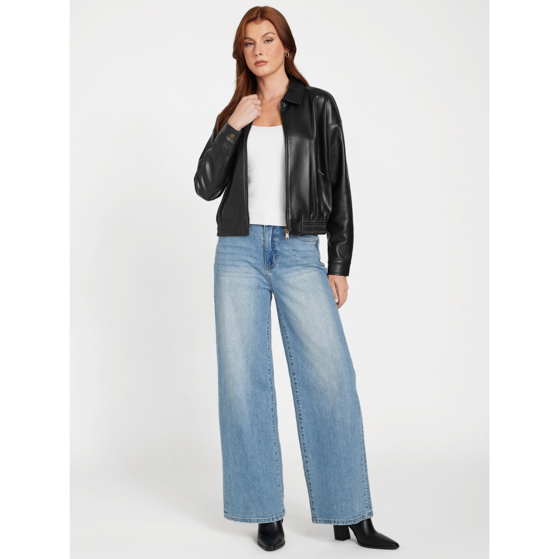 'Amelia Faux-Leather Jacket' pour Femmes