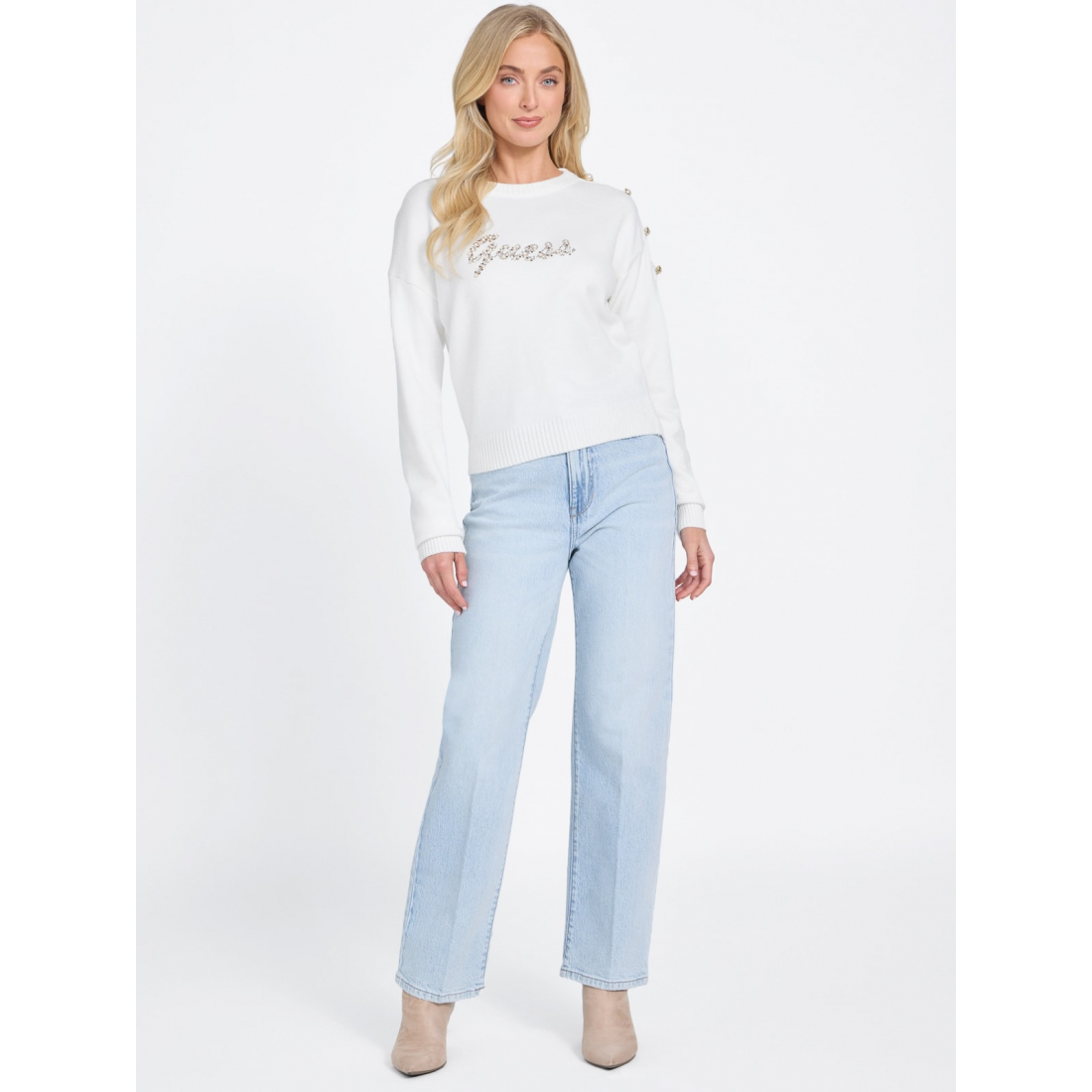 'Erin Beaded Logo Sweater' pour Femmes