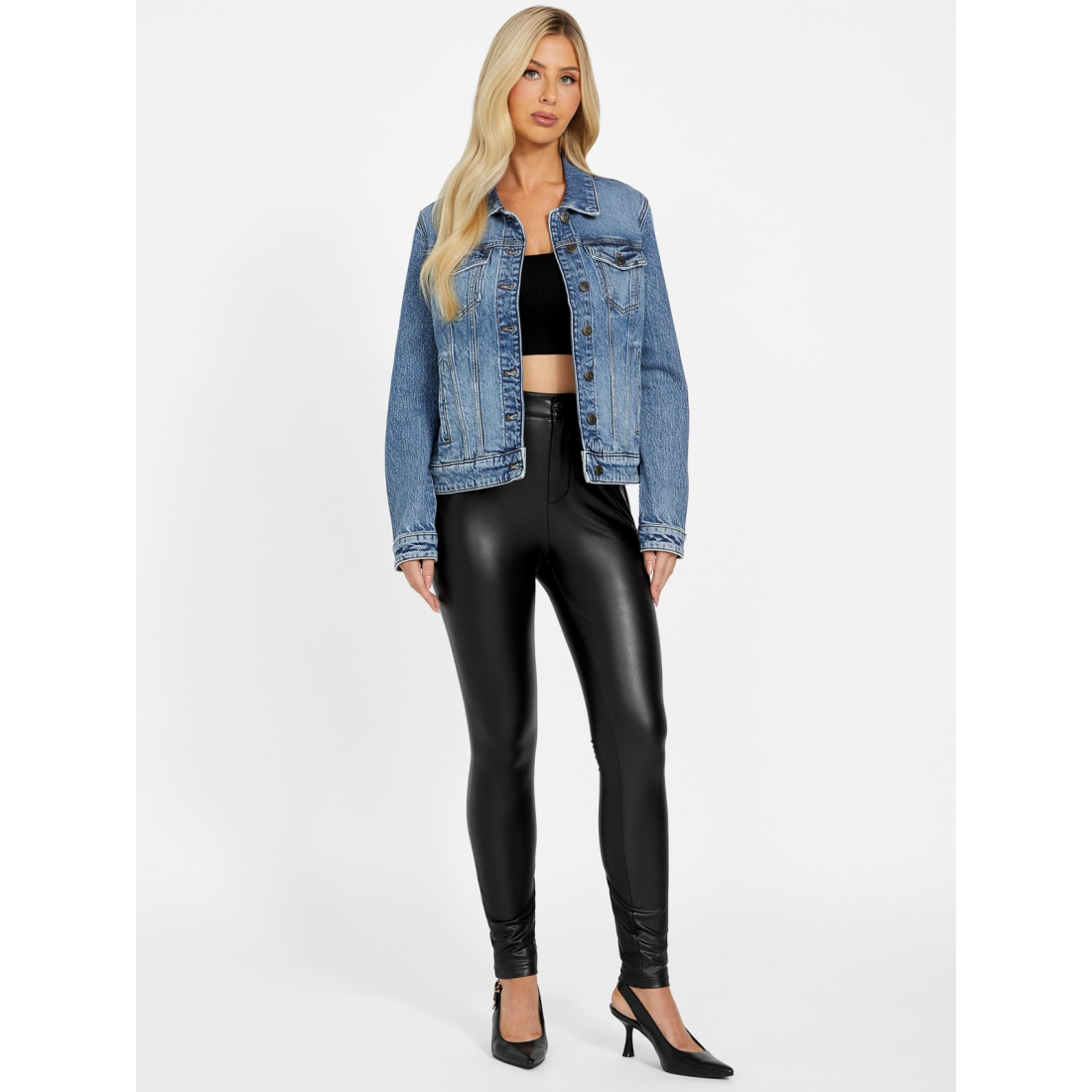'Polly Faux-Leather Leggings' pour Femmes