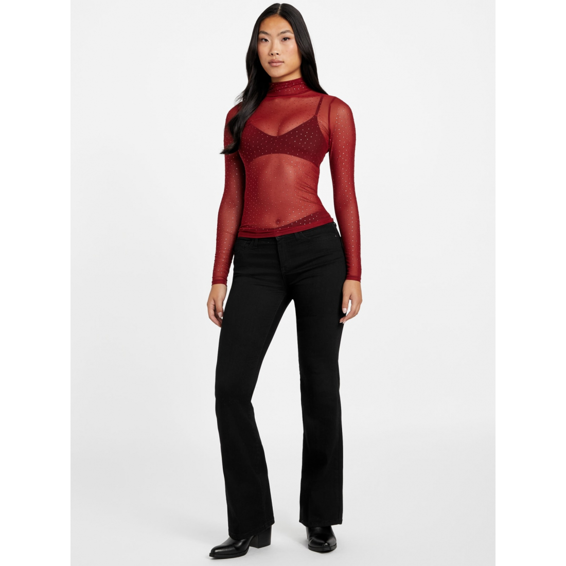 'Margo Mesh Knit Top' pour Femmes
