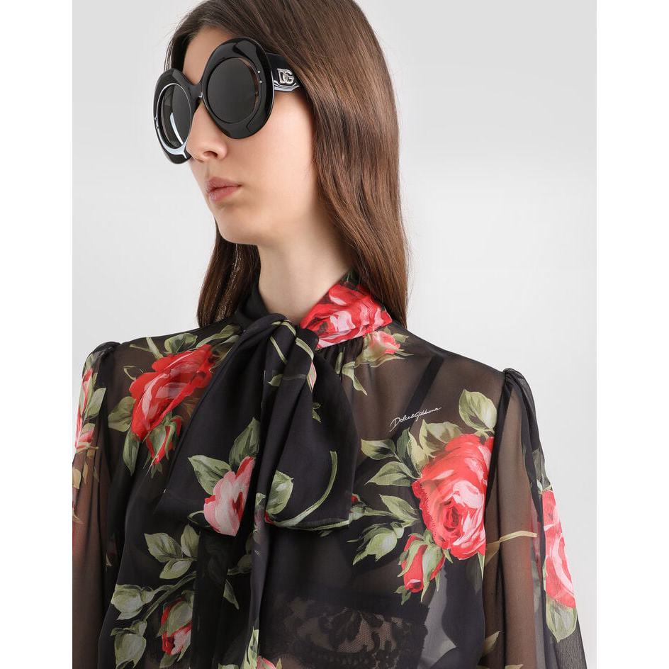 Top à manches longues 'Rose Bouquet-Print' pour Femmes