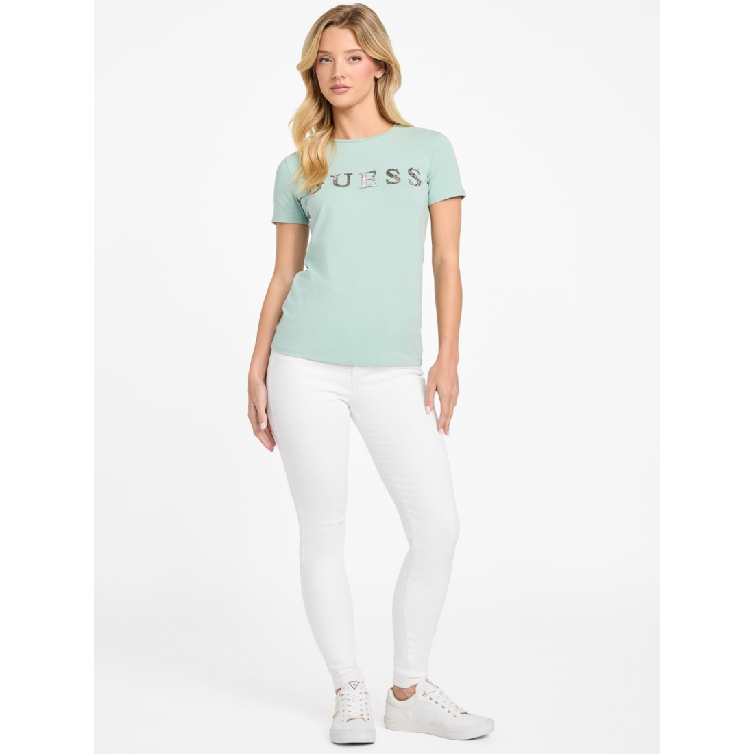 'Pepper Metallic Logo Tee' pour Femmes
