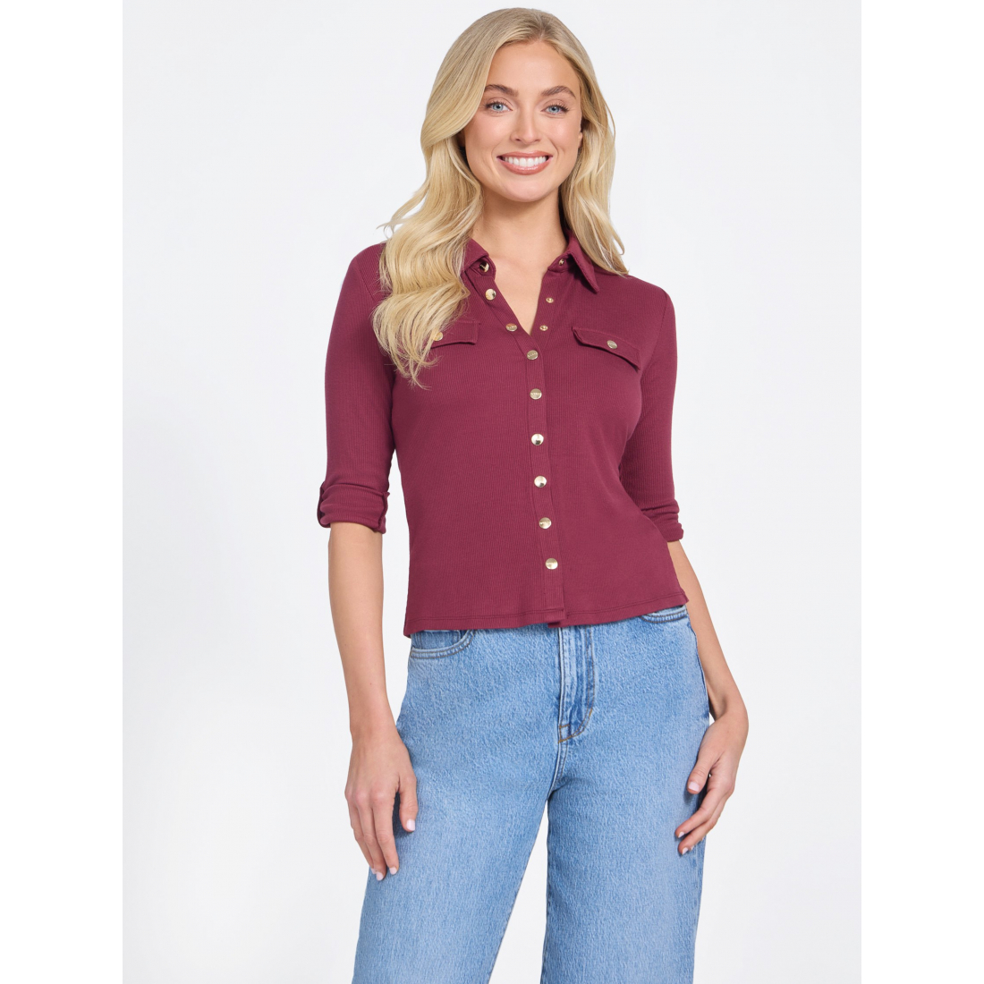 'Barcelona Long-Sleeve Polo Top' für Damen