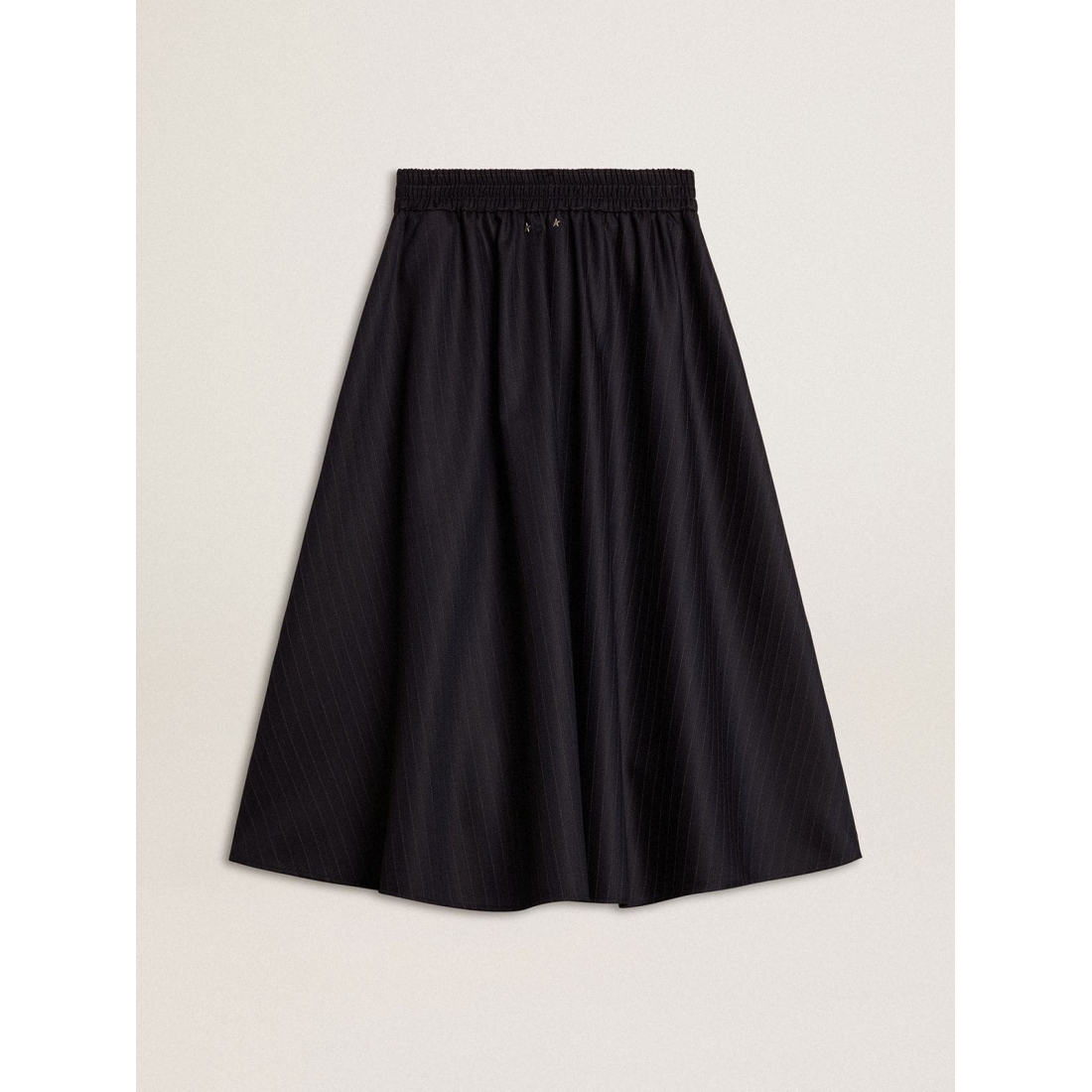 Women's 'Pinstriped Logo-Detail' Midi Skirt
