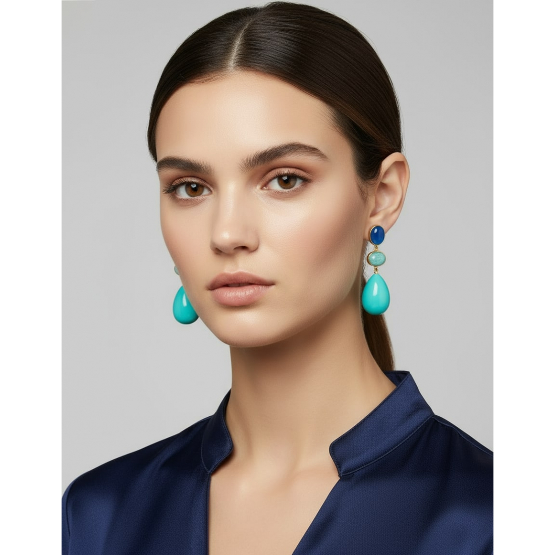 Boucles d'oreilles 'Drop Gemstone' pour Femmes