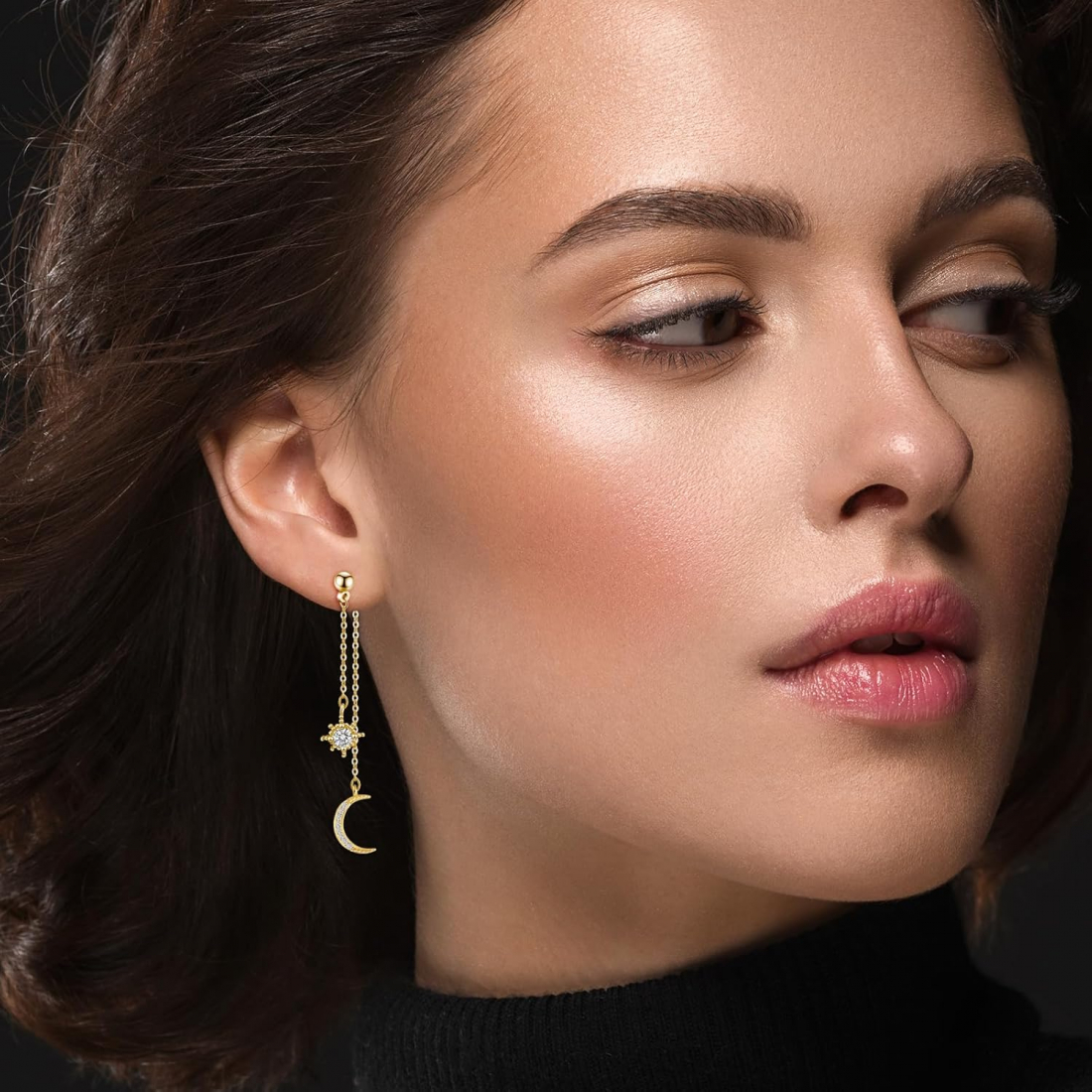 Boucles d'oreilles 'Sun & Moon' pour Femmes