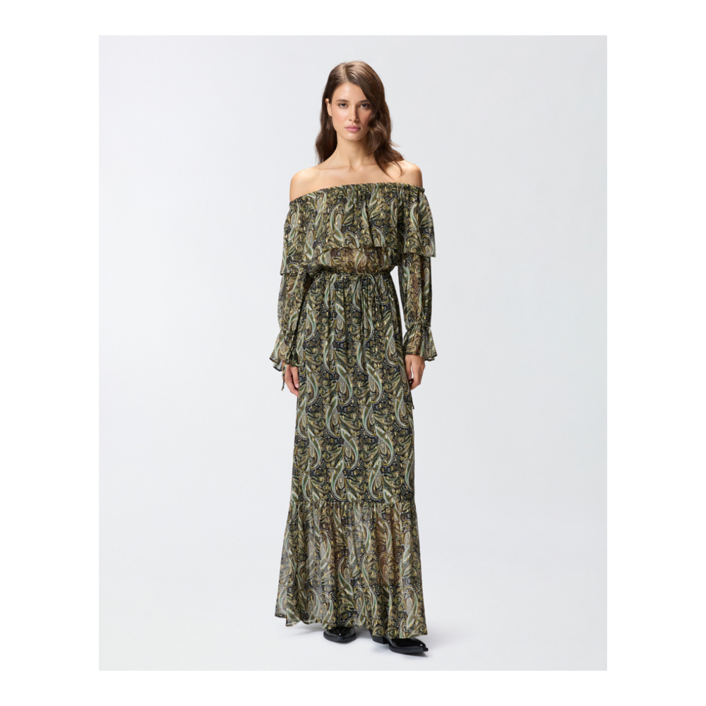 Robe à épaules dénudées 'Paisley-Print Off-Shoulder' pour Femmes