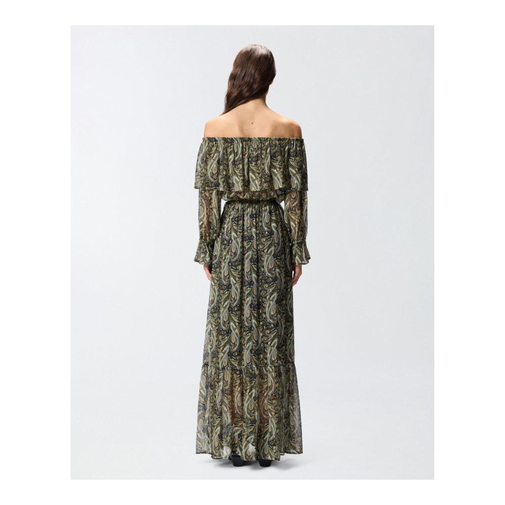 Robe à épaules dénudées 'Paisley-Print Off-Shoulder' pour Femmes