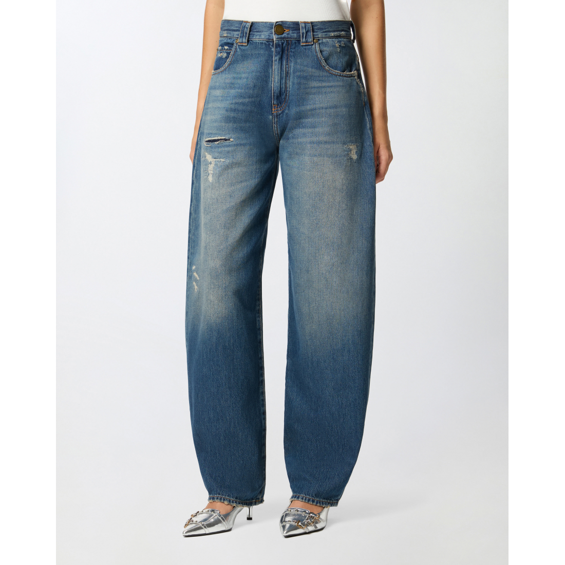 'Ripped-Detail' Jeans für Damen