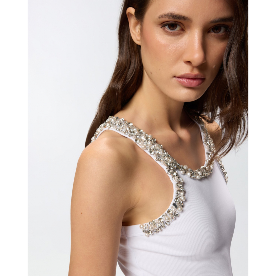 Débardeur 'Embellished Ribbed' pour Femmes