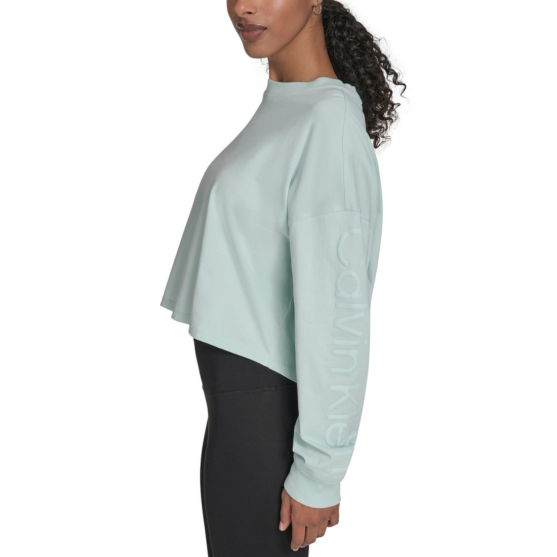 Women's 'Performance Logo Cropped Long-Sleeve Top'