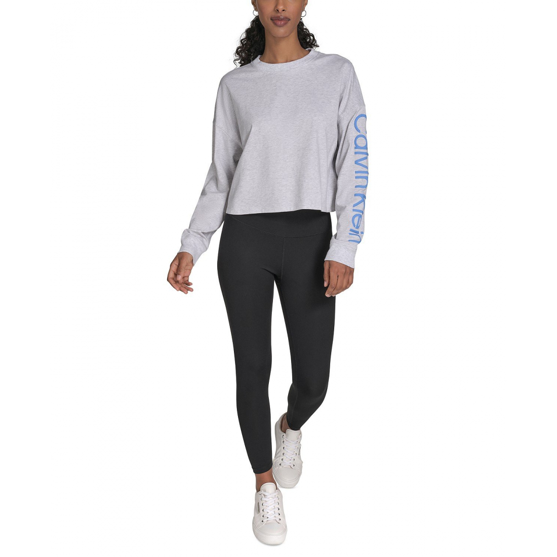 Women's 'Performance Logo Cropped Long-Sleeve Top'