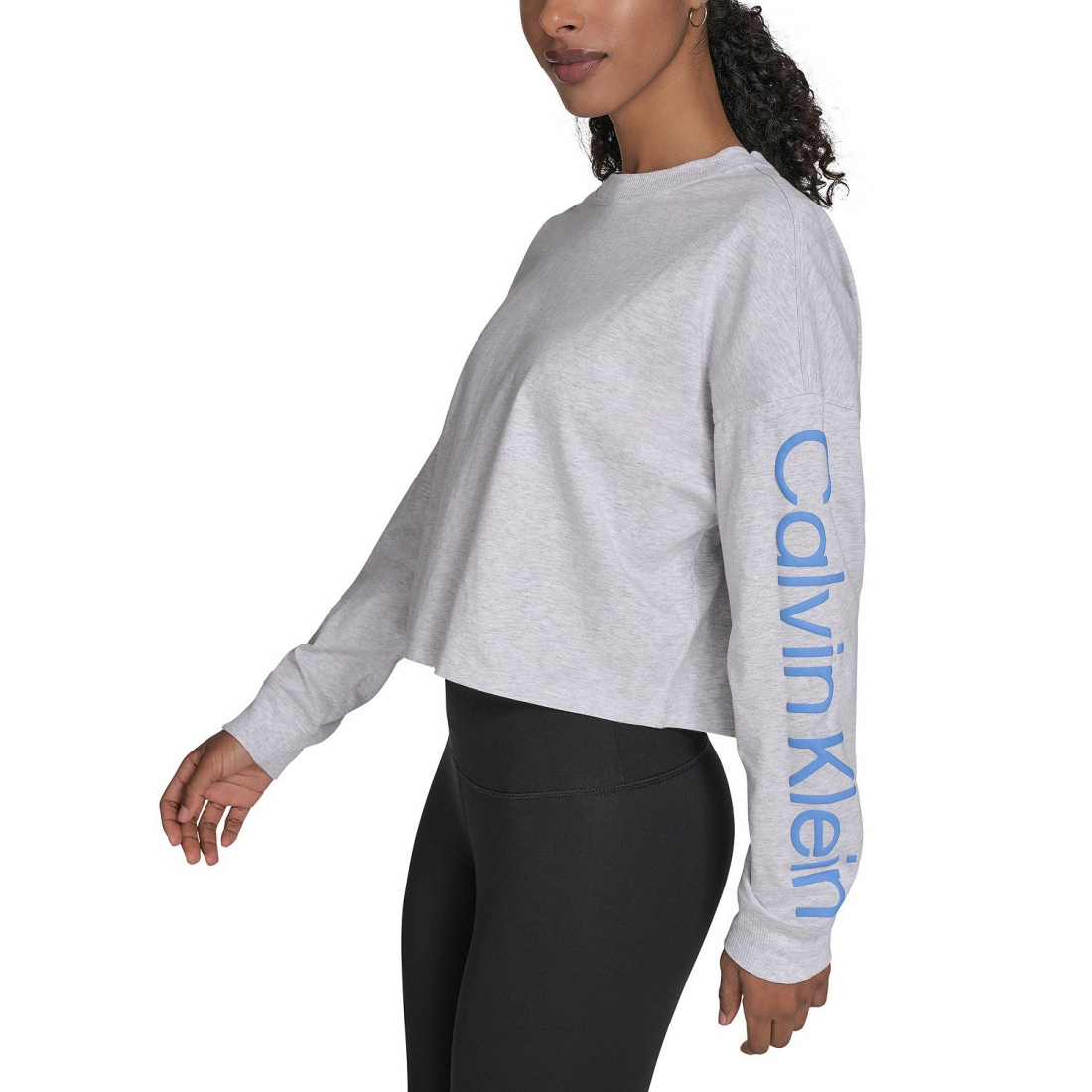 Women's 'Performance Logo Cropped Long-Sleeve Top'