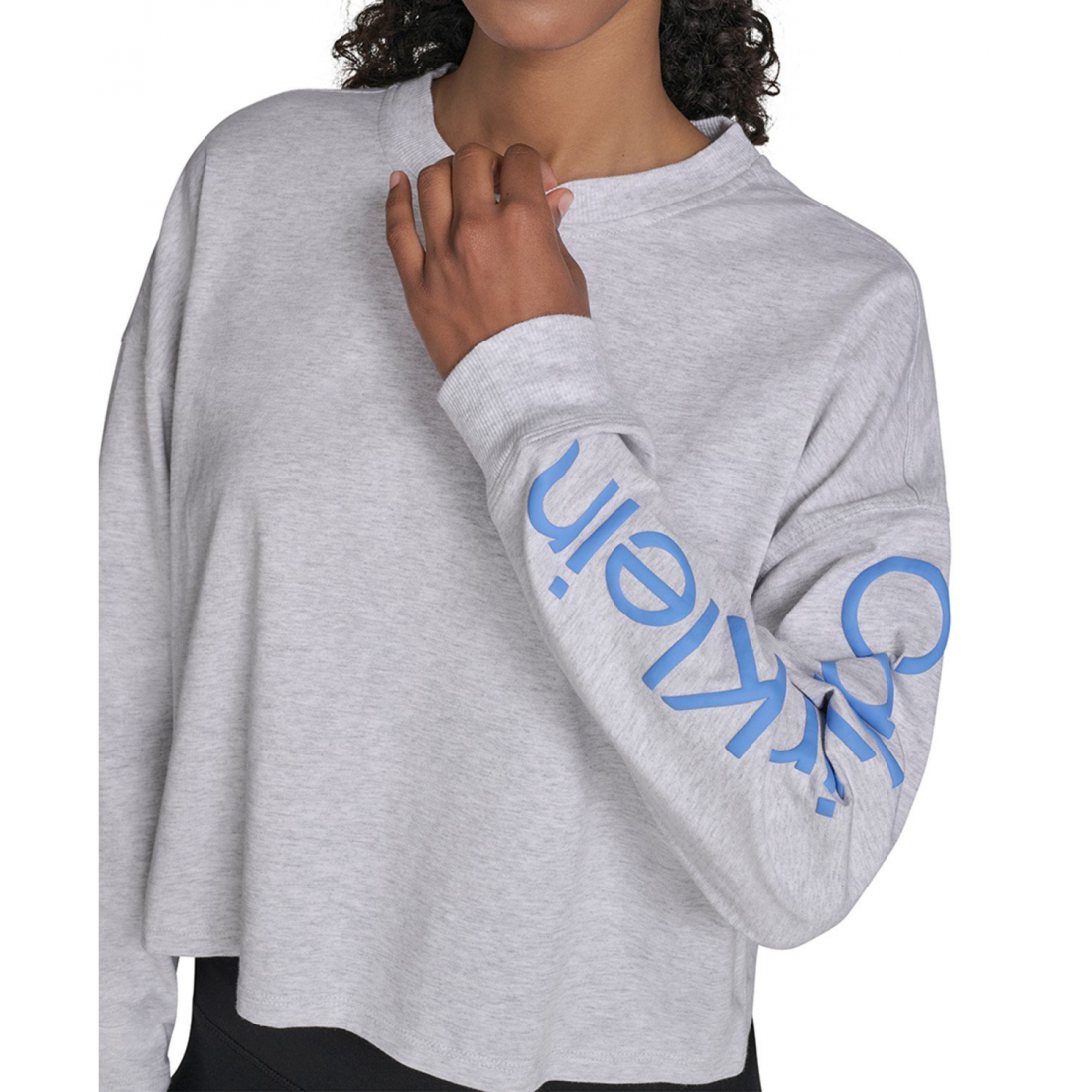 Women's 'Performance Logo Cropped Long-Sleeve Top'