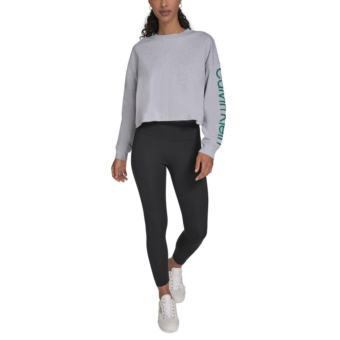 Women's 'Performance Logo Cropped Long-Sleeve Top'