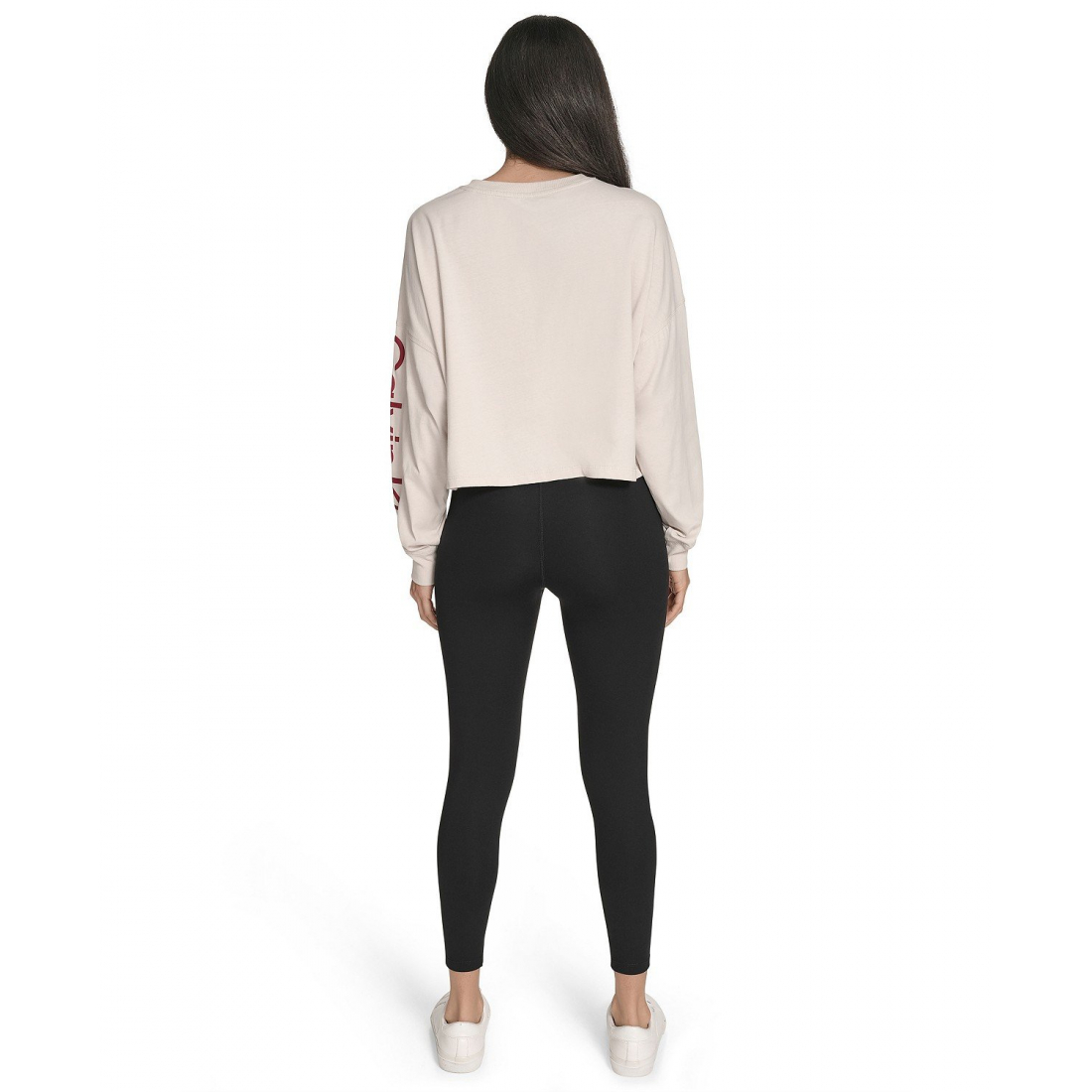 Women's 'Performance Logo Cropped Long-Sleeve Top'