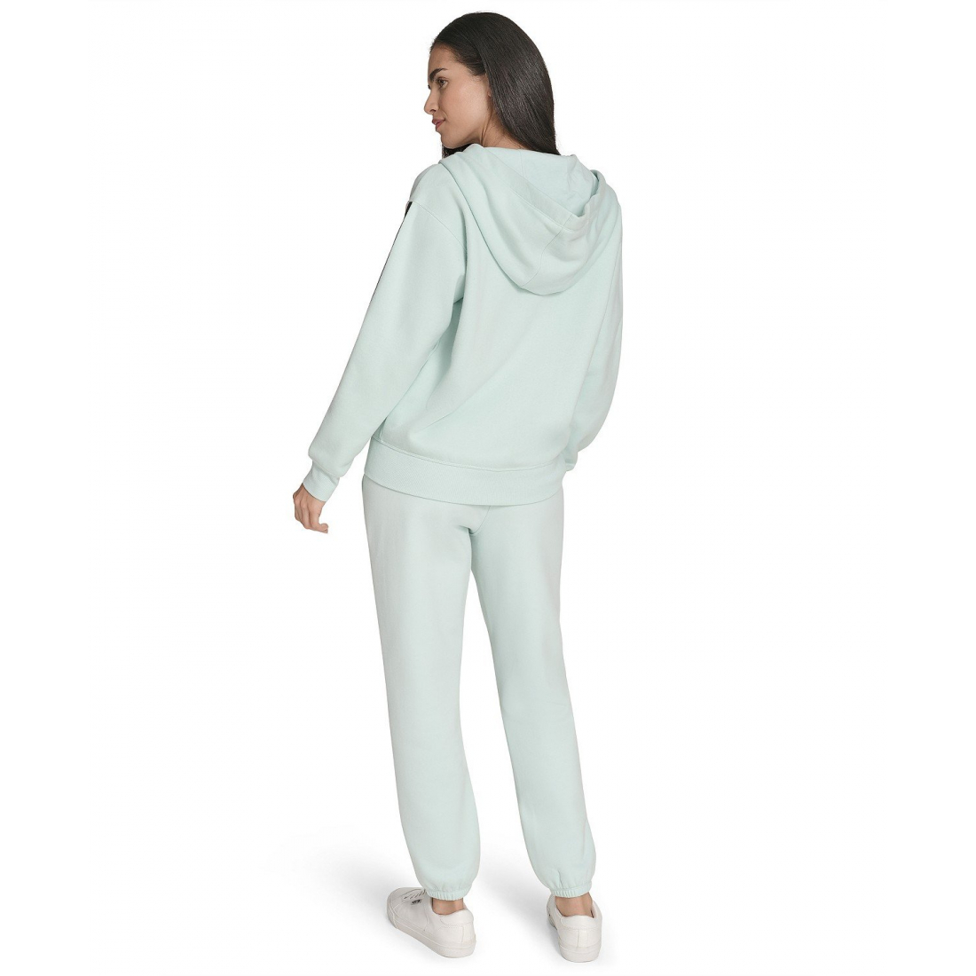 'Fleece Logo Tape Hoodie Jacket' pour Femmes