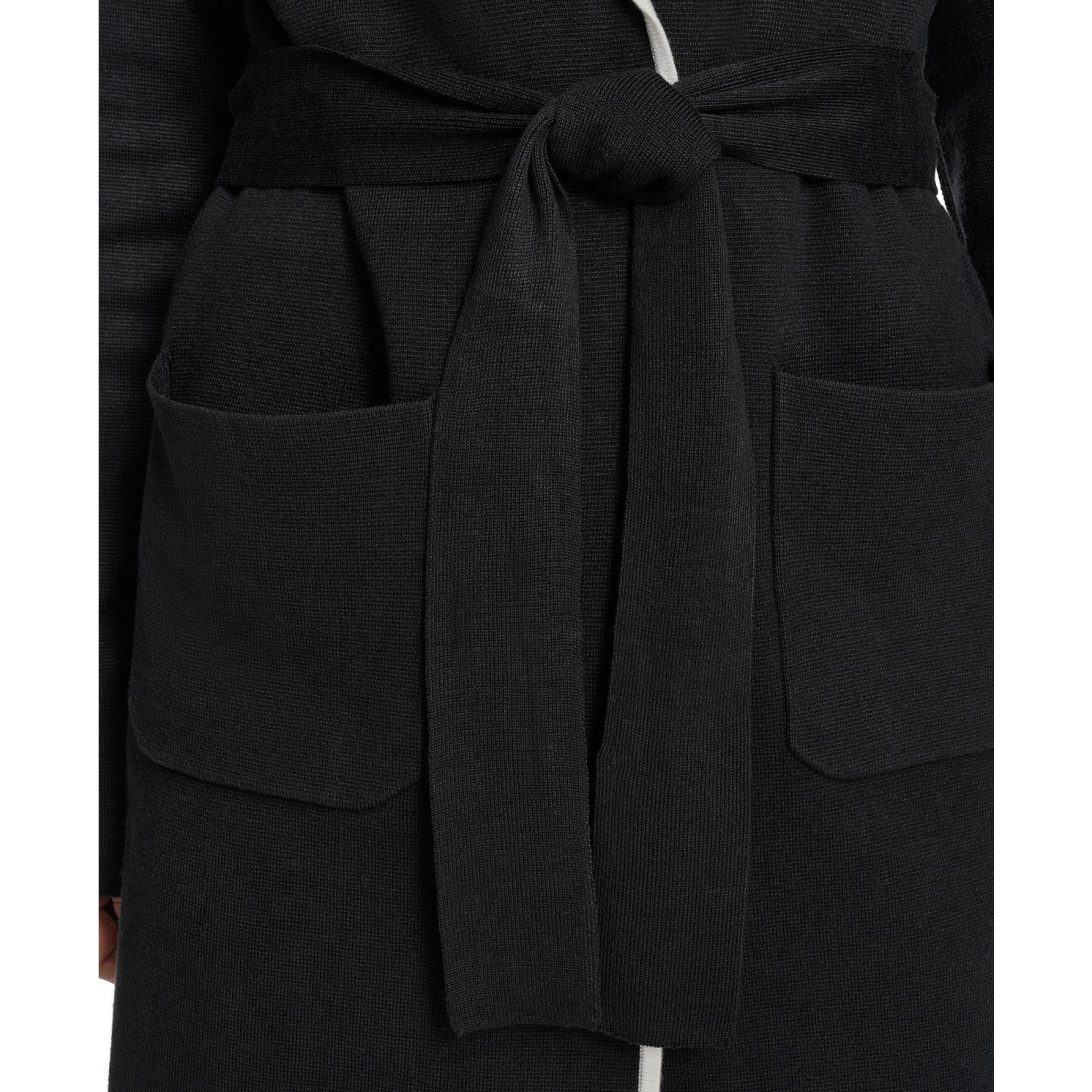 Women's 'Tie-Waist Contrast Collar Sweater'