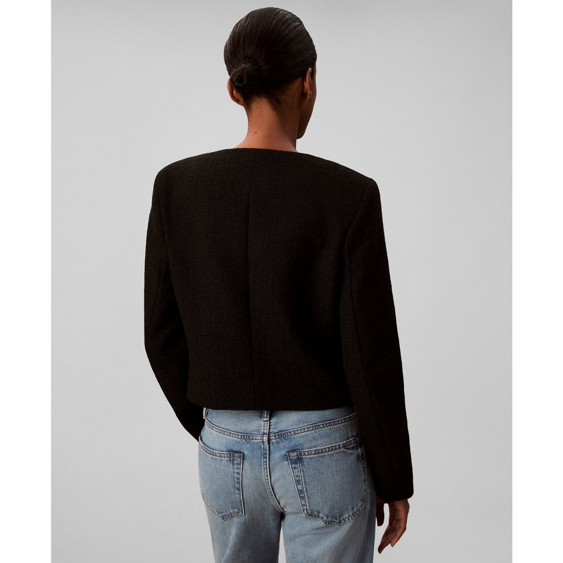 'Long Sleeve Tweed Jacket' pour Femmes