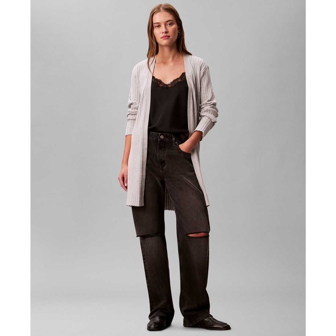 'Long Sleeve Duster Cardigan Sweater' pour Femmes