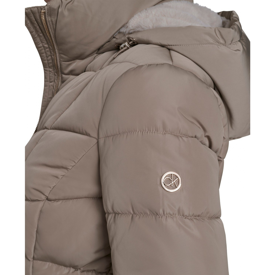 'Stand Collar Lined Puffer Jacket' pour Femmes