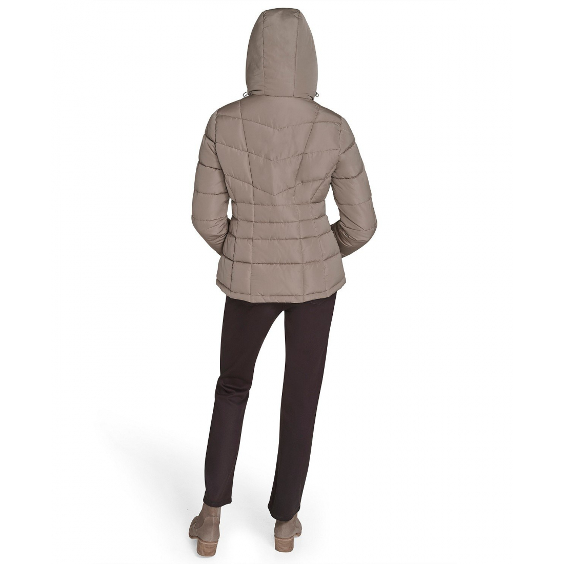 'Stand Collar Lined Puffer Jacket' pour Femmes