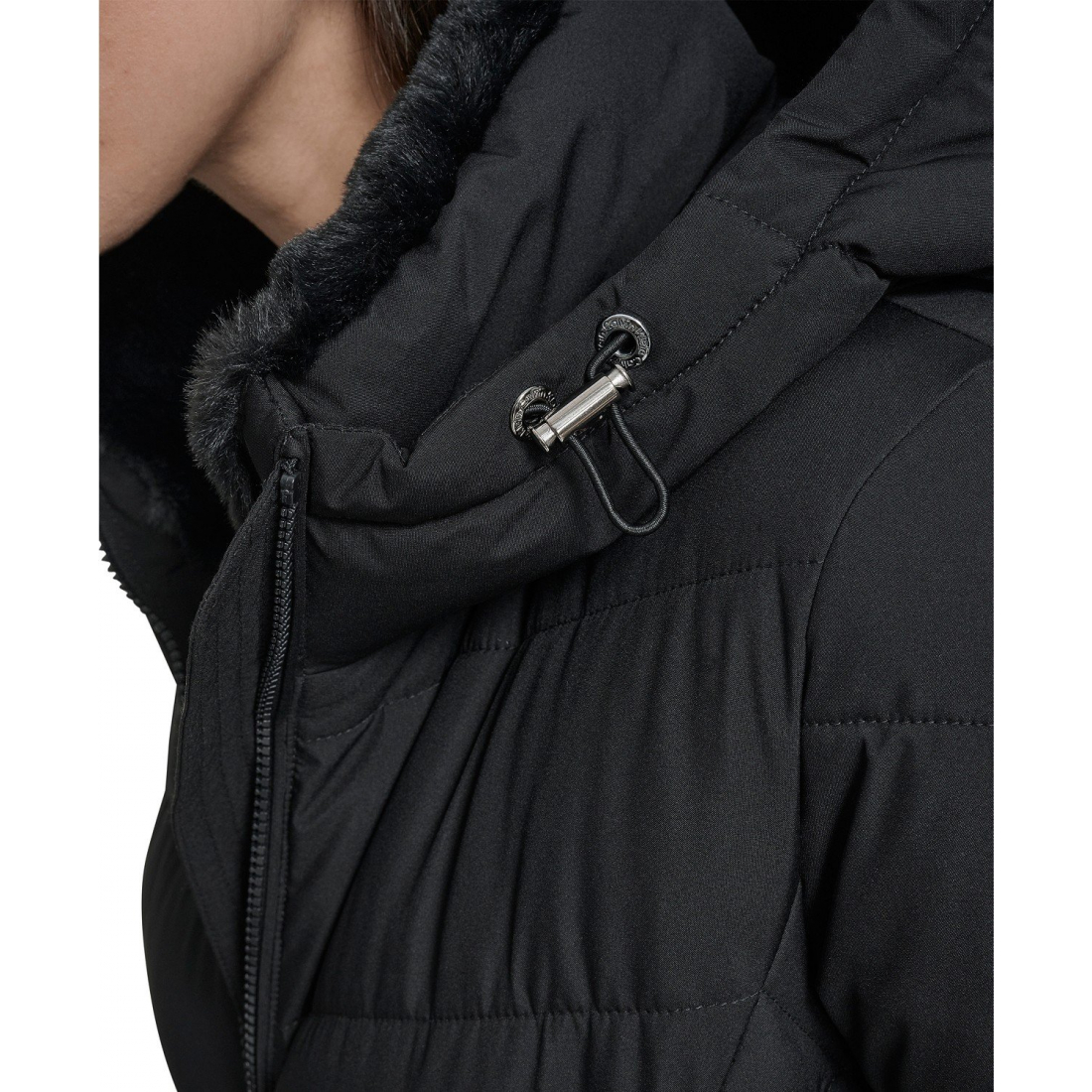'Collar Hooded Puffer Coat' pour Femmes
