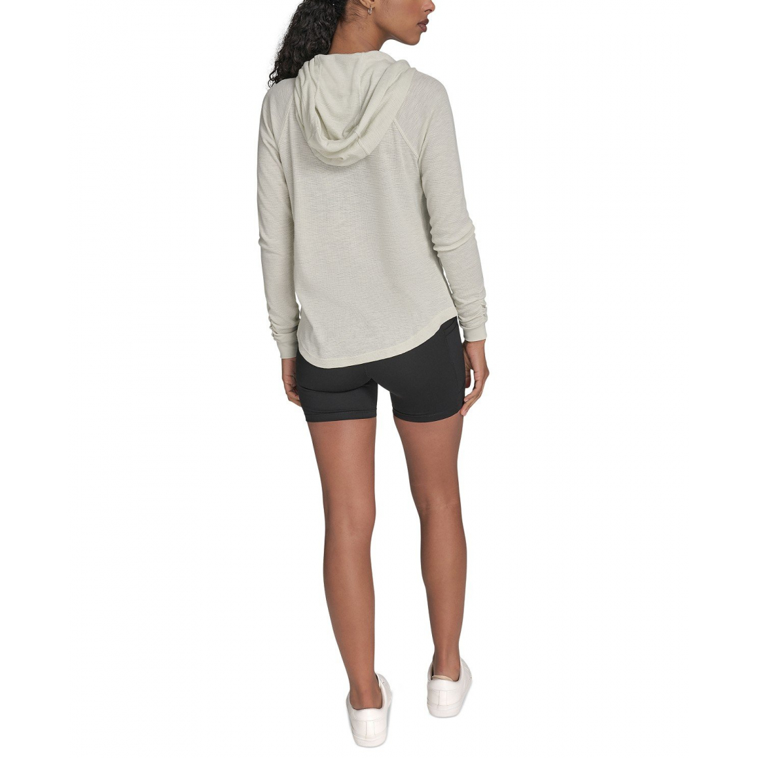 'Ruched-Sleeve Zip Hoodie' pour Femmes