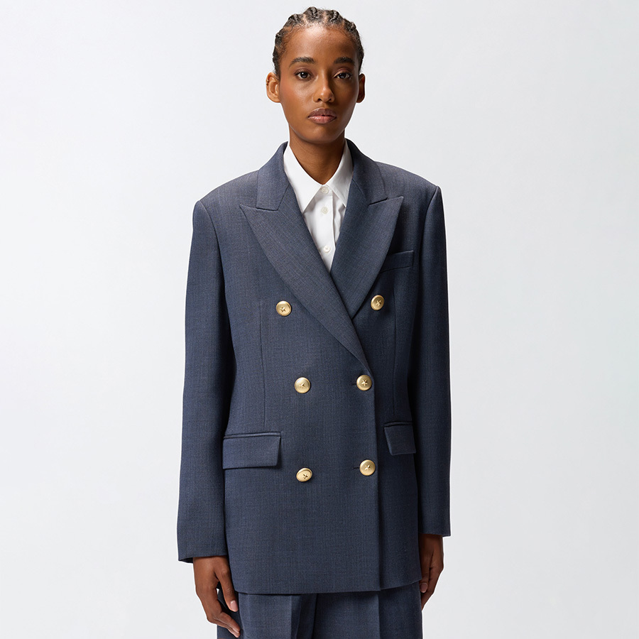 Blazer 'Double-Breasted Button-Closure' pour Femmes