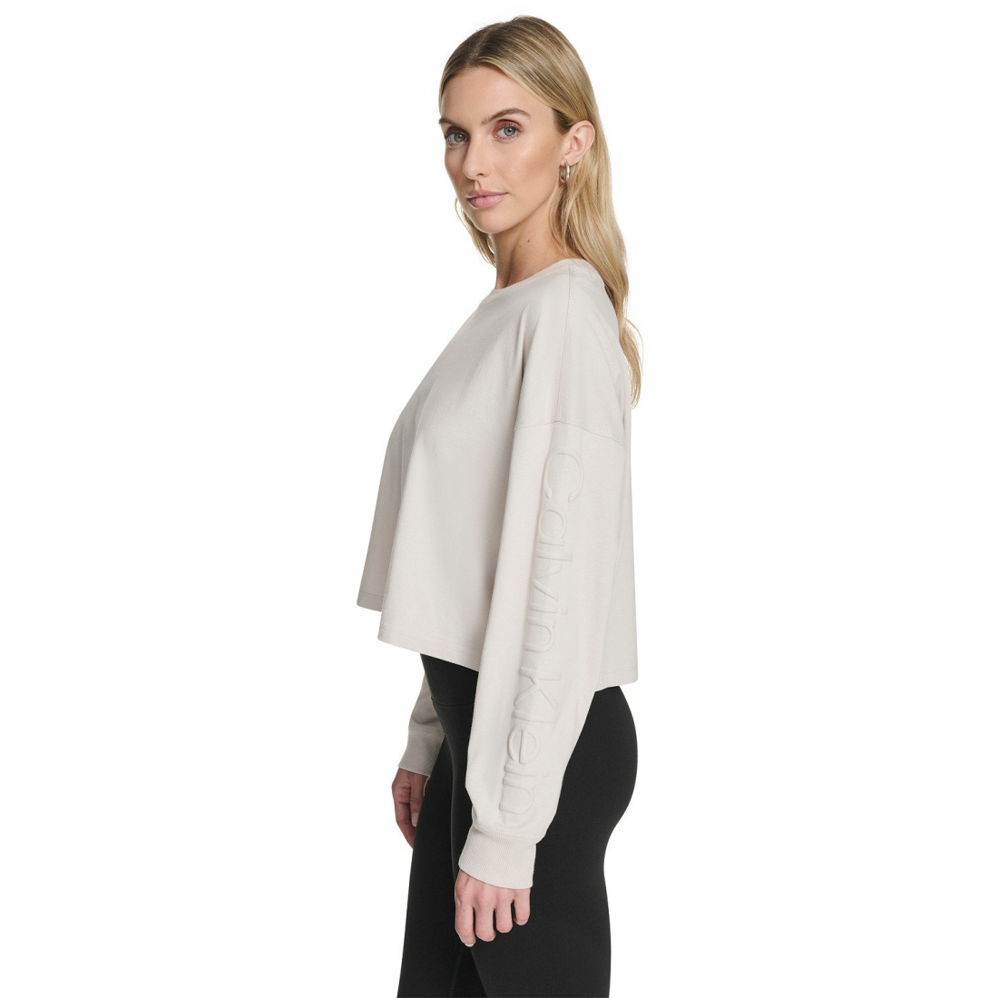 Women's 'Performance Logo Cropped Long-Sleeve Top'