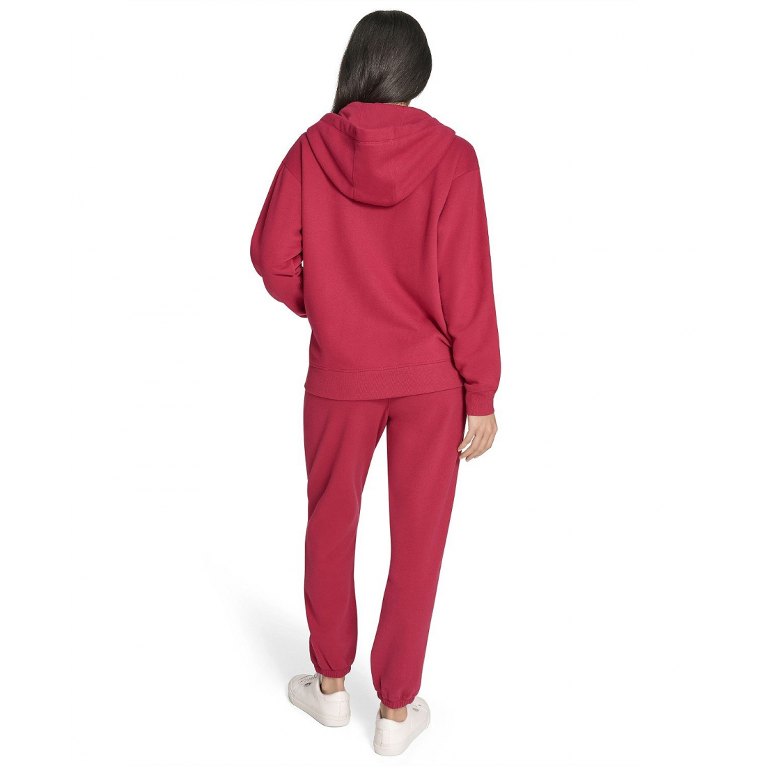 'Fleece Logo Tape Hoodie Jacket' pour Femmes